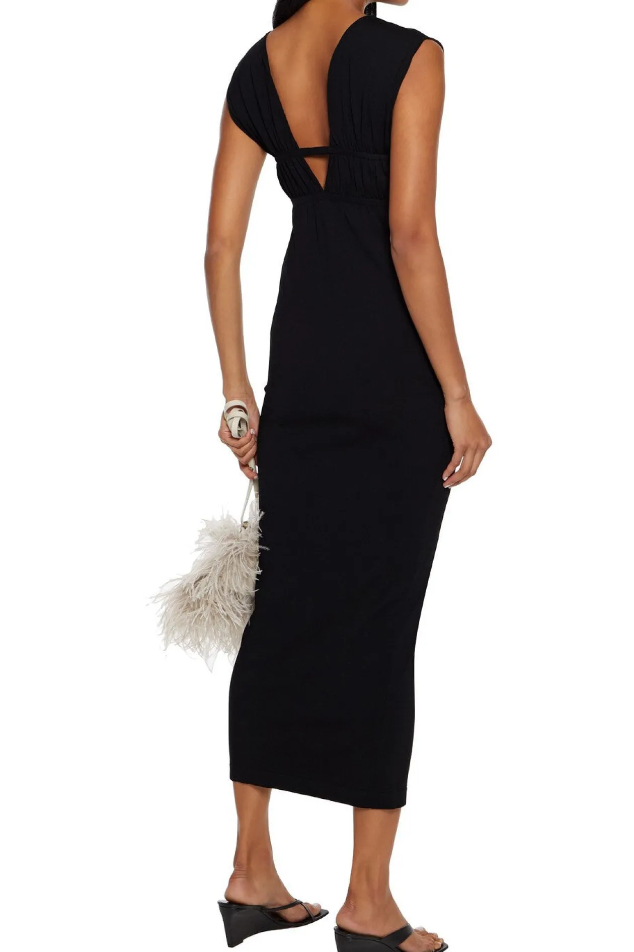 Ronny Kobo Knit Charlie Maxi Dress in Black