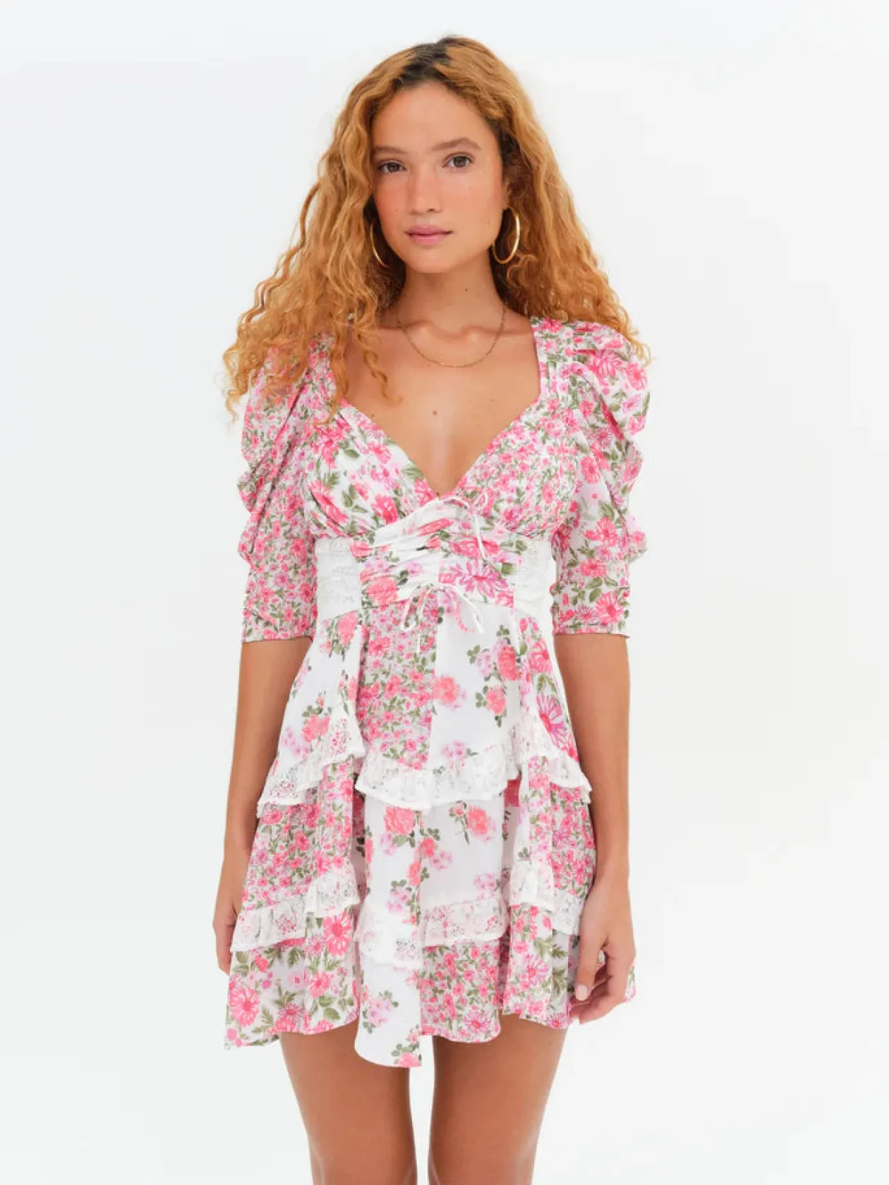 Rosalyn Mini Dress in Pink