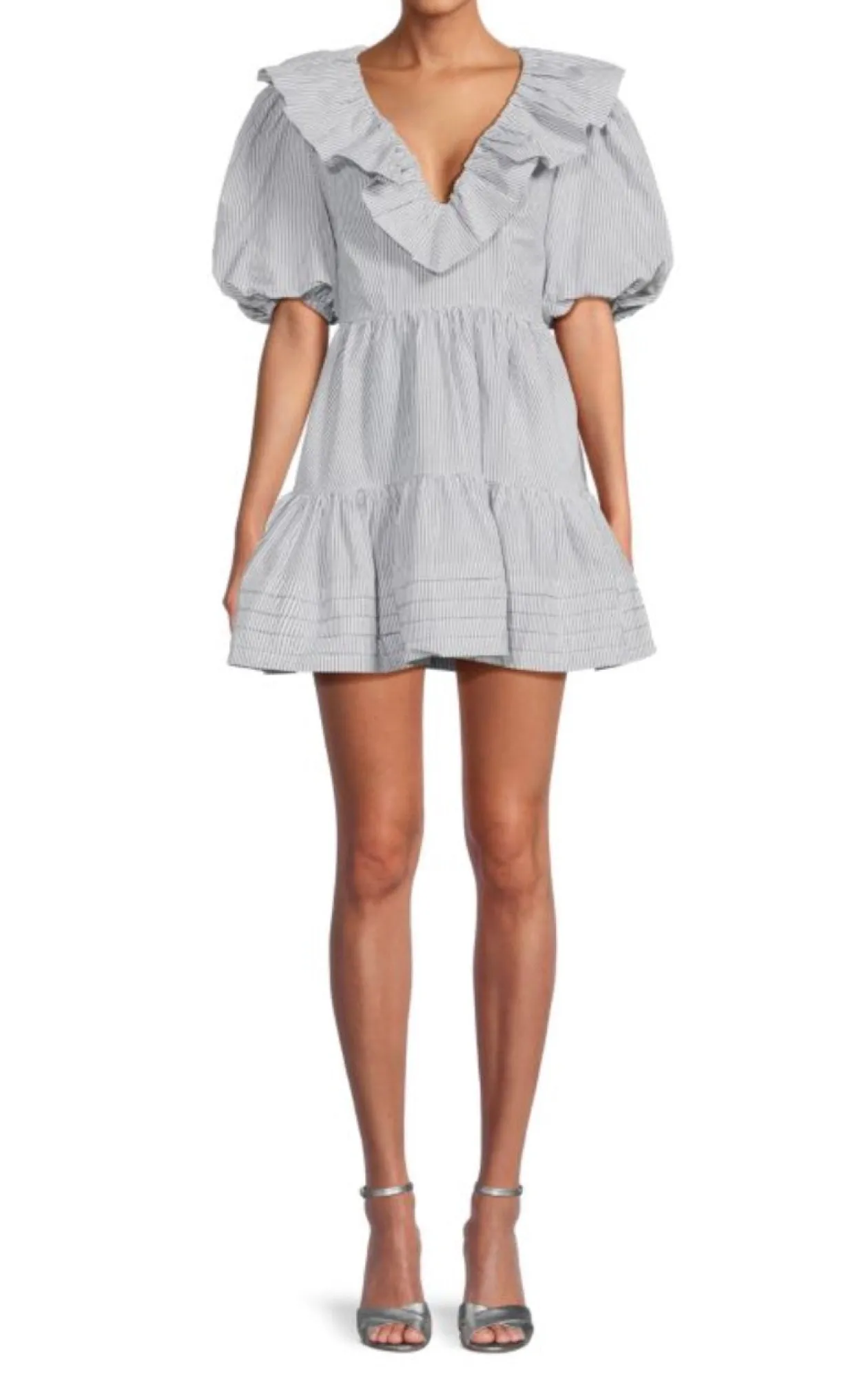 Saylor Zerina Dress in Blue and White Stripe