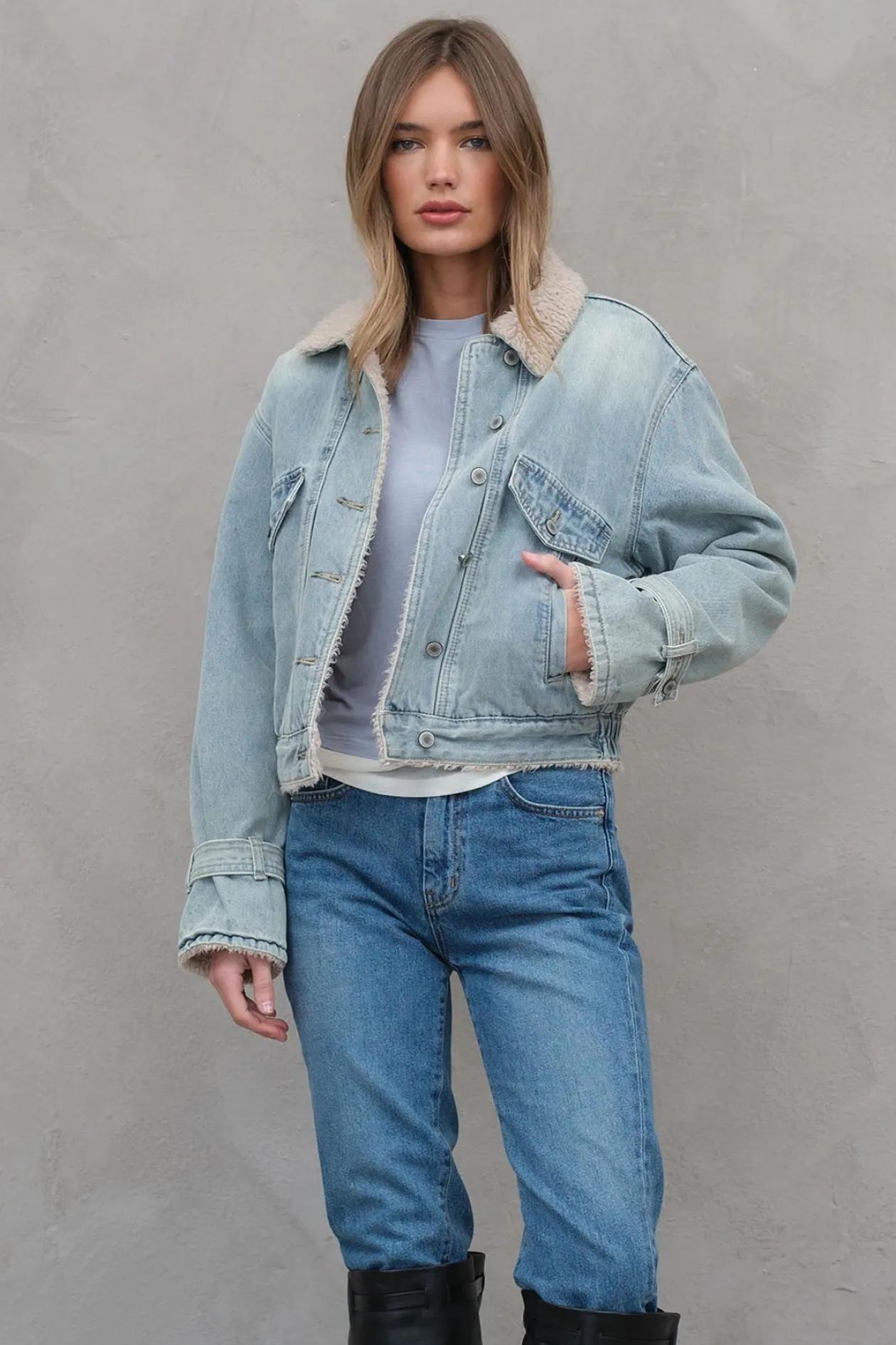Sherpa Denim Trucker Jacket