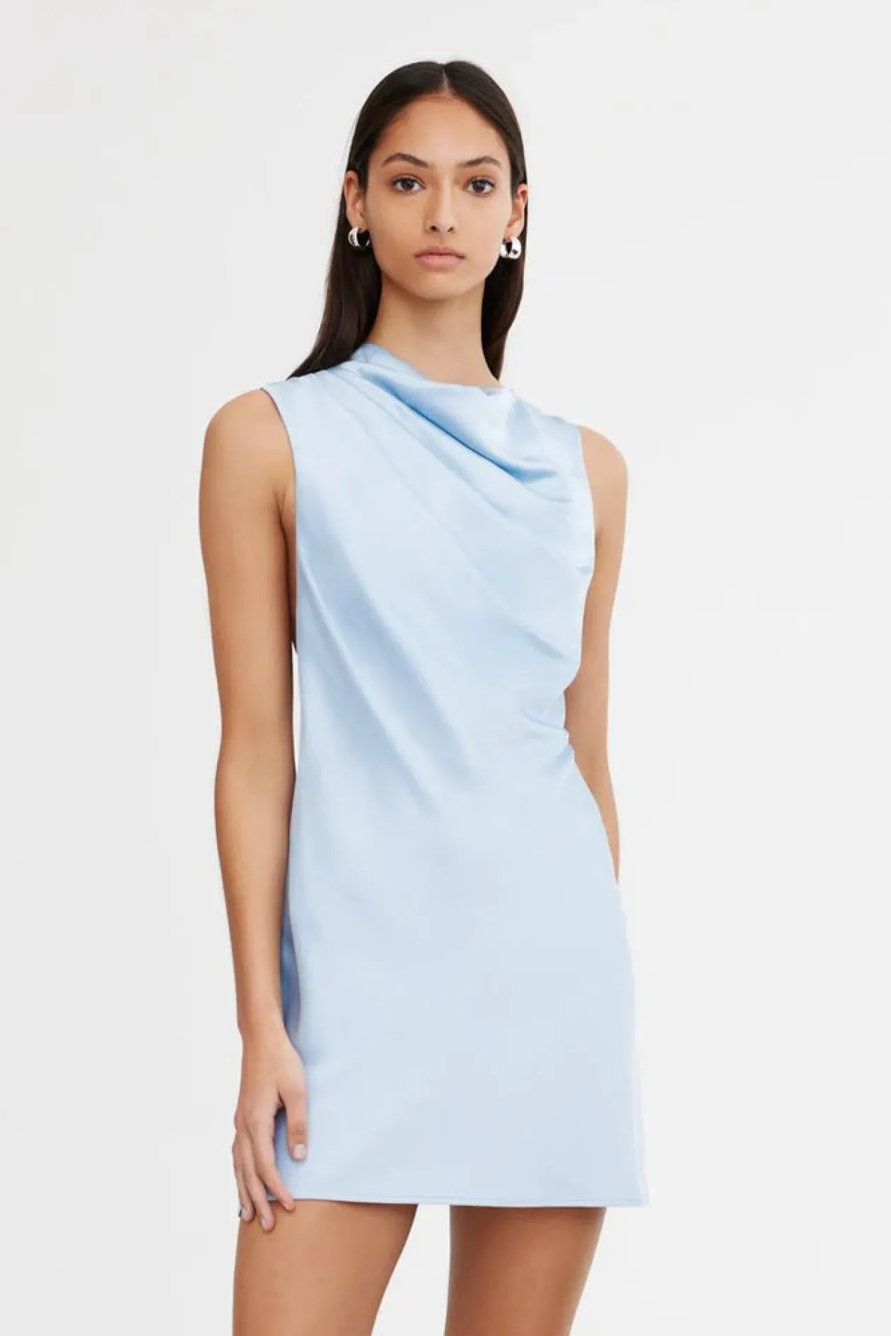 Significant Other Annabel Bias Mini Dress in Ice Blue