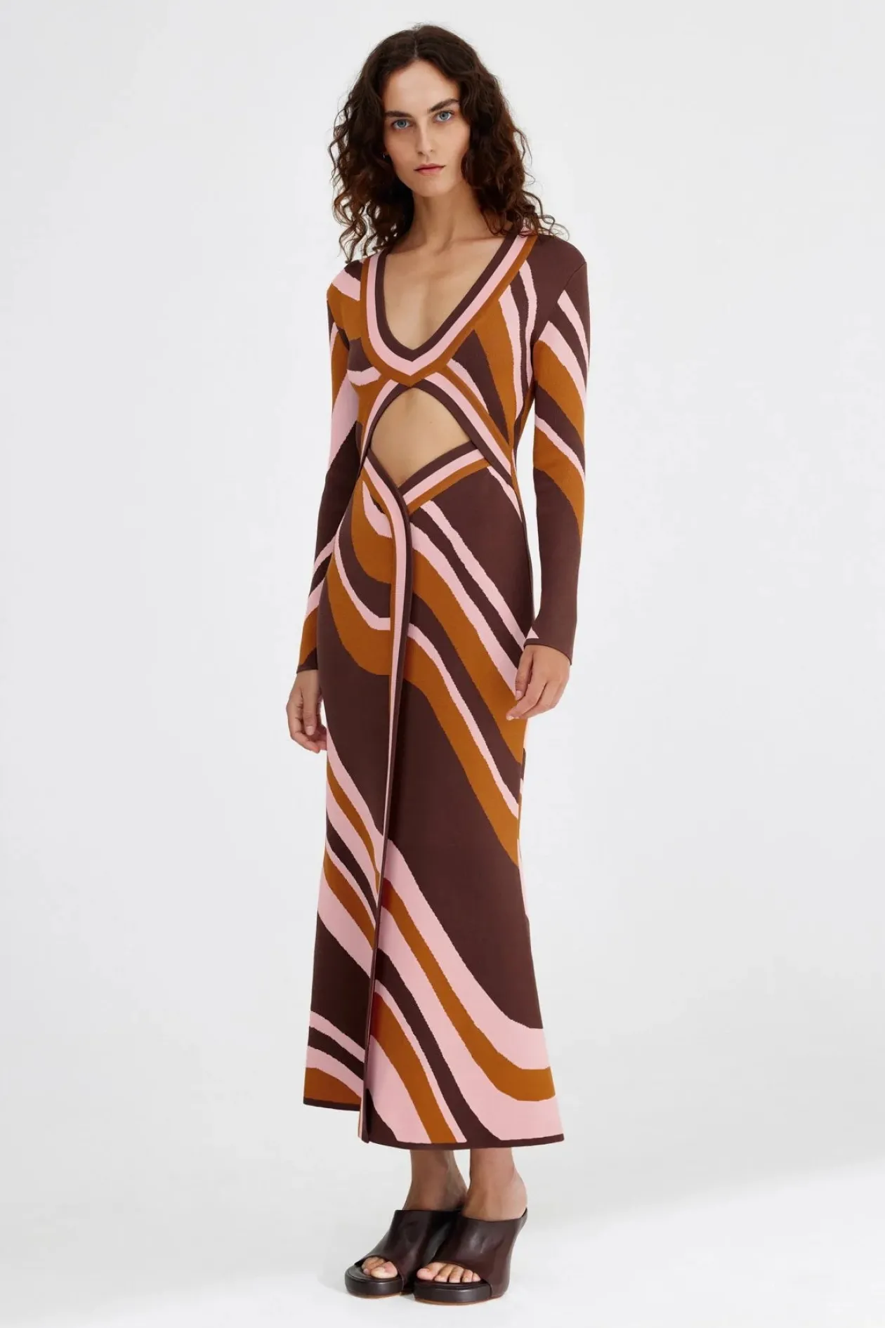 Significant Other Leyla Maxi Dress in Chocolate Swirl