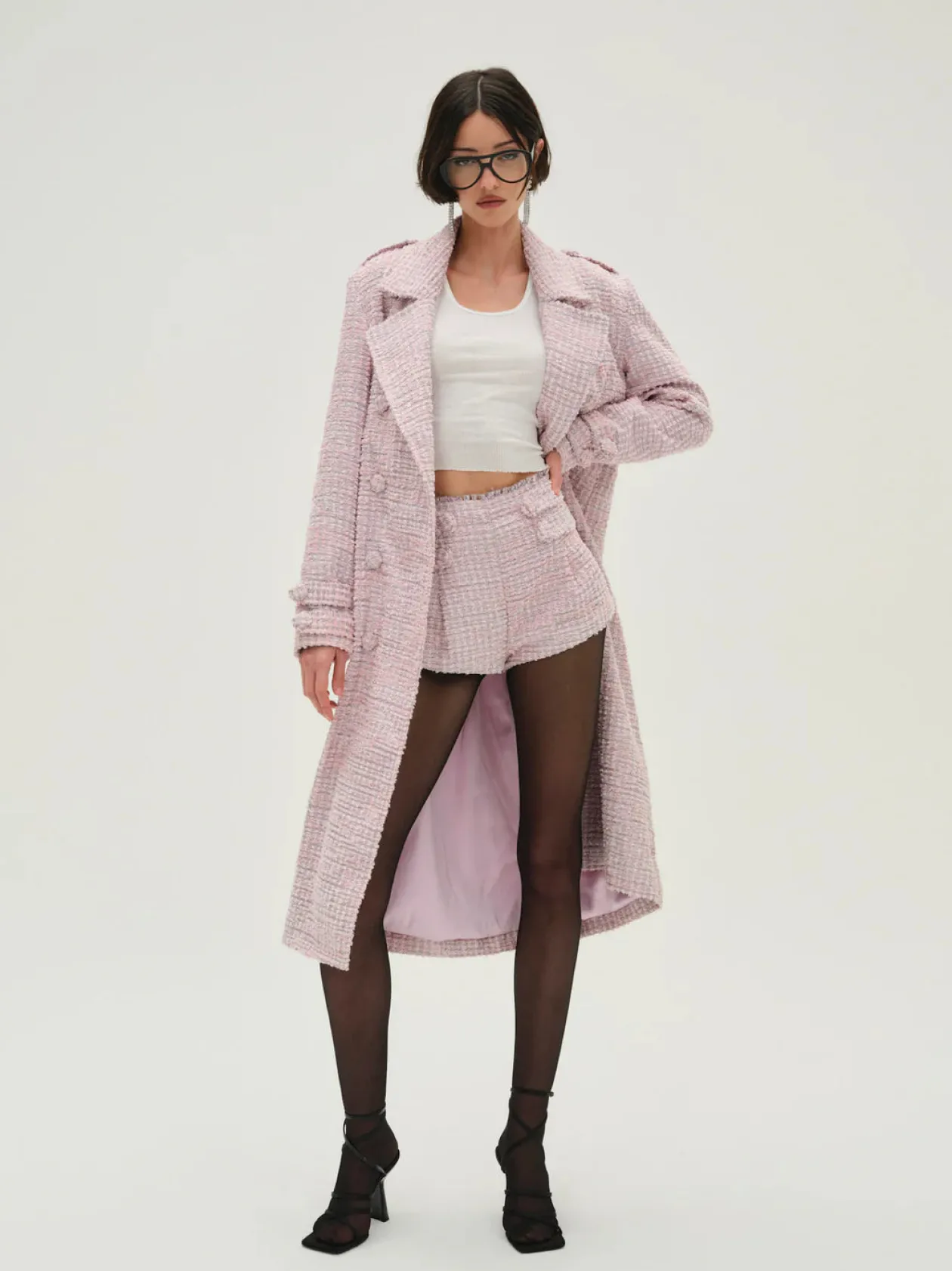 Strawberry Cream Tweed Shorts