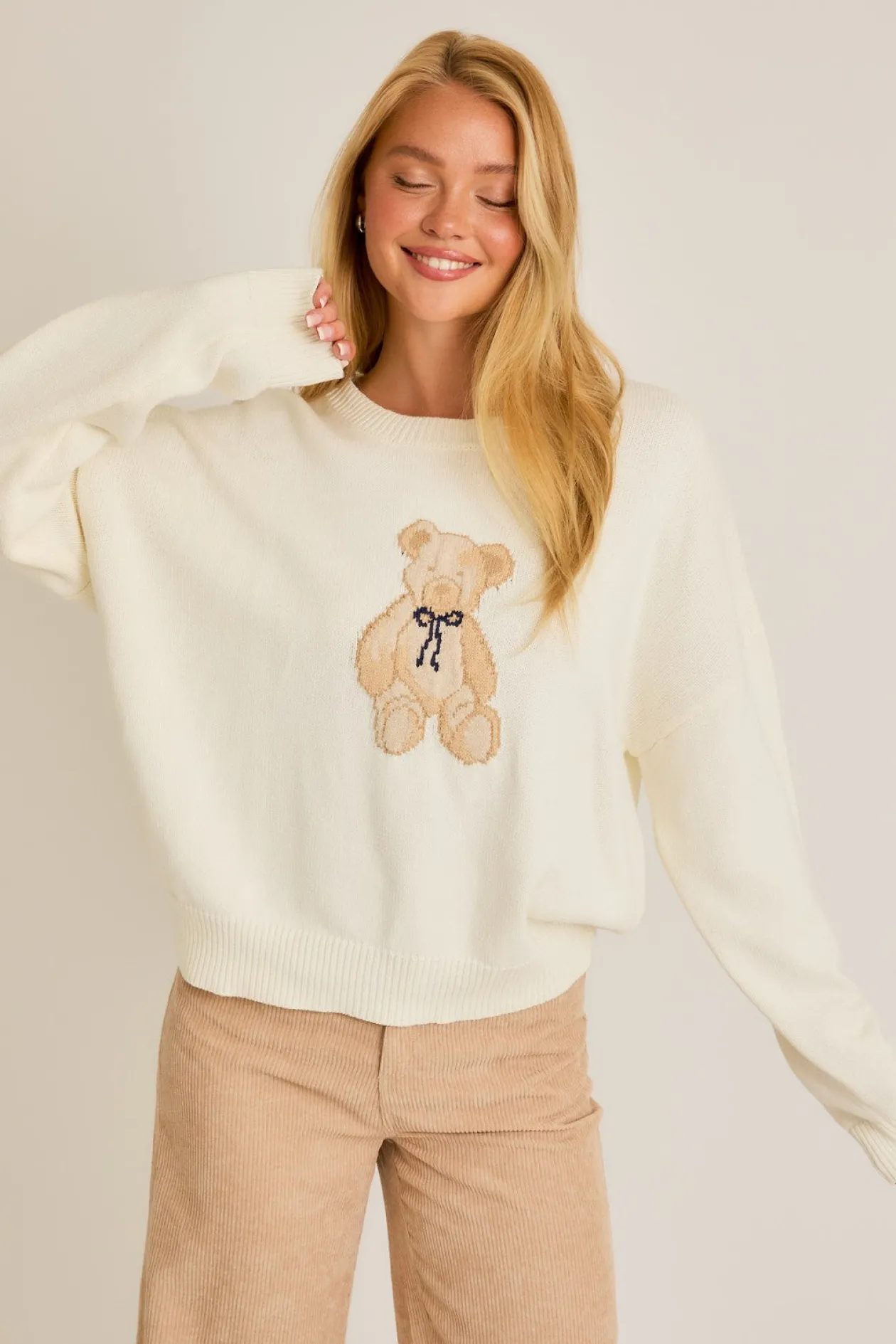 Teddy Bear Bow Sweater