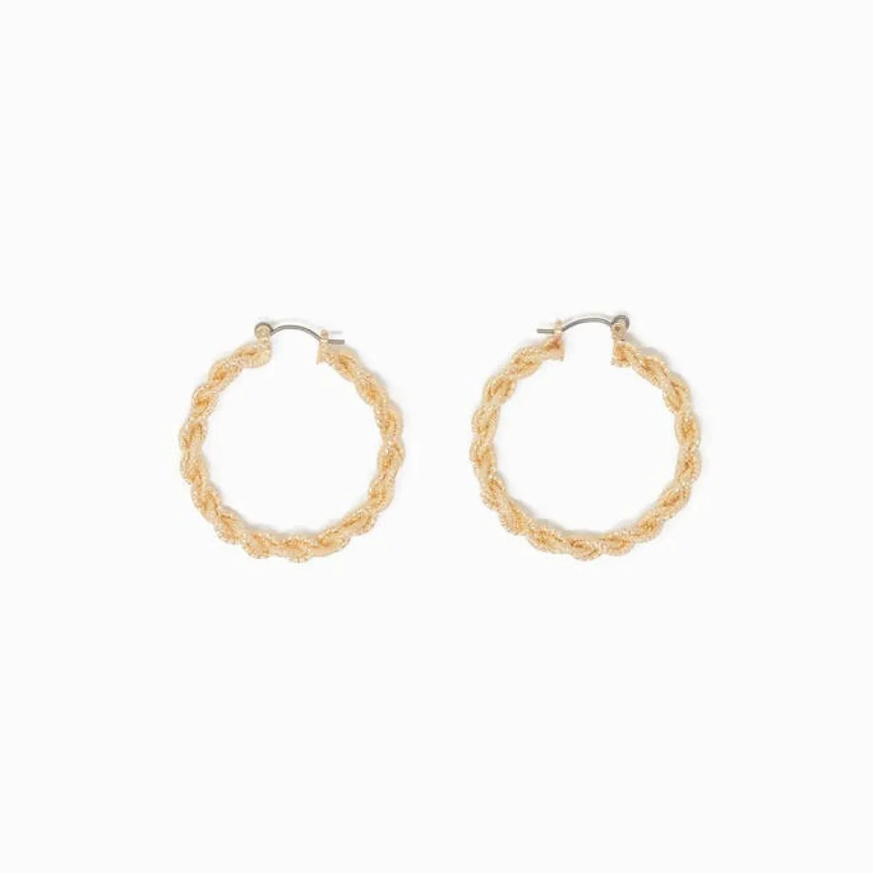 Twisted Sparkle Rope Hoop Earrings