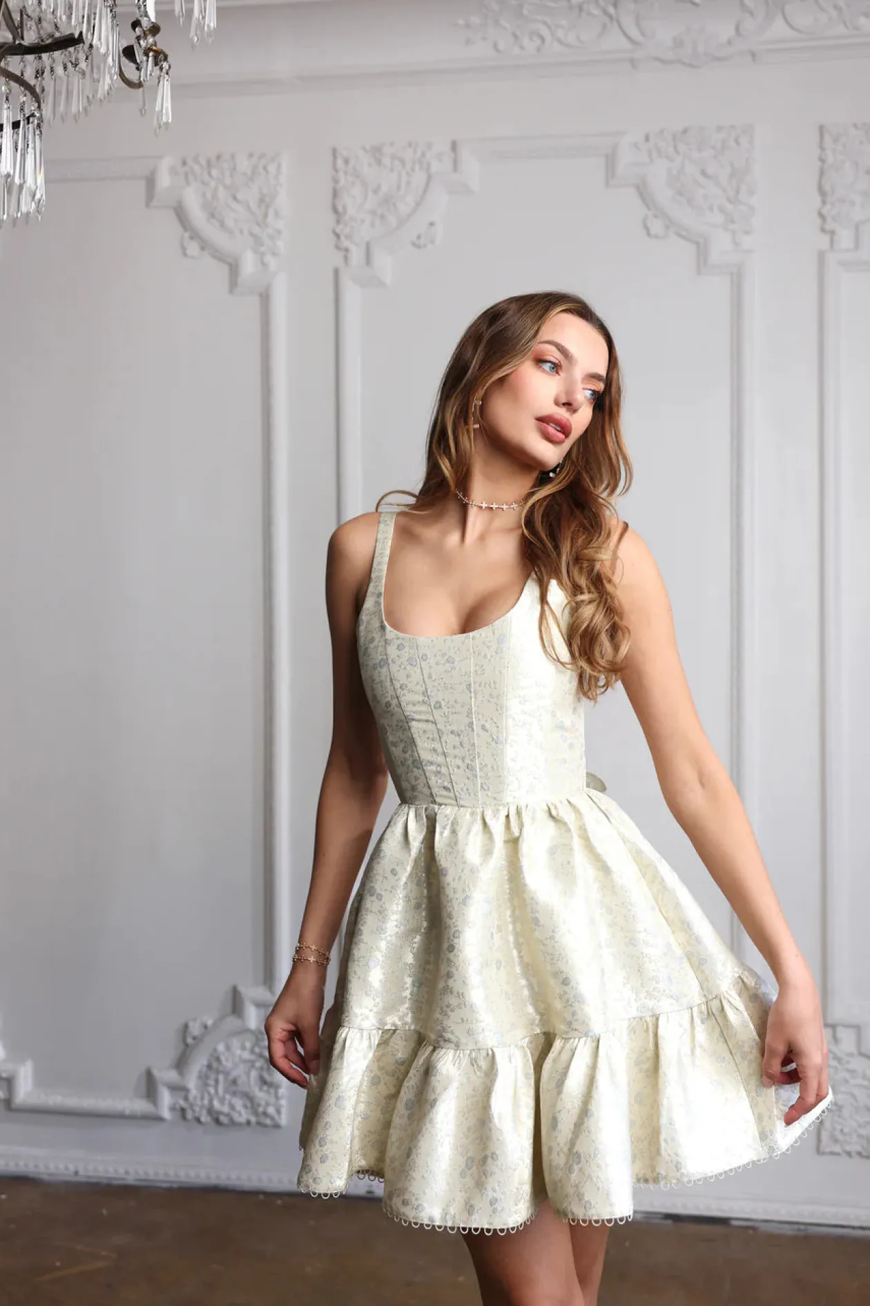 v_chapman_betina_dress_in_2.webp V. Chapman Betina Dress in Light Blue Duchess