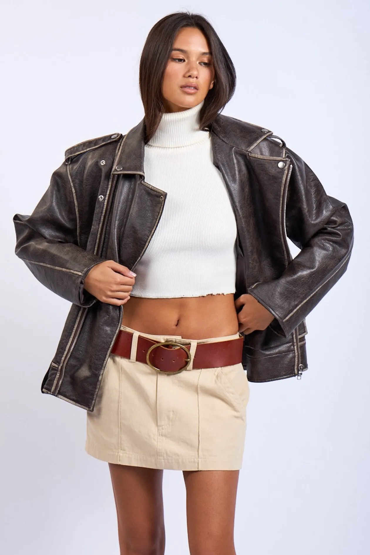 Vintage Wash Leather Jacket