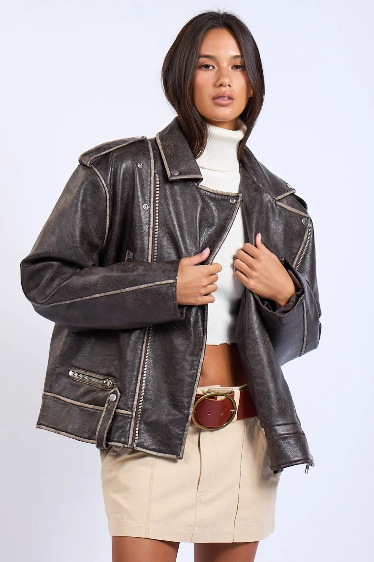 Vintage Wash Leather Jacket