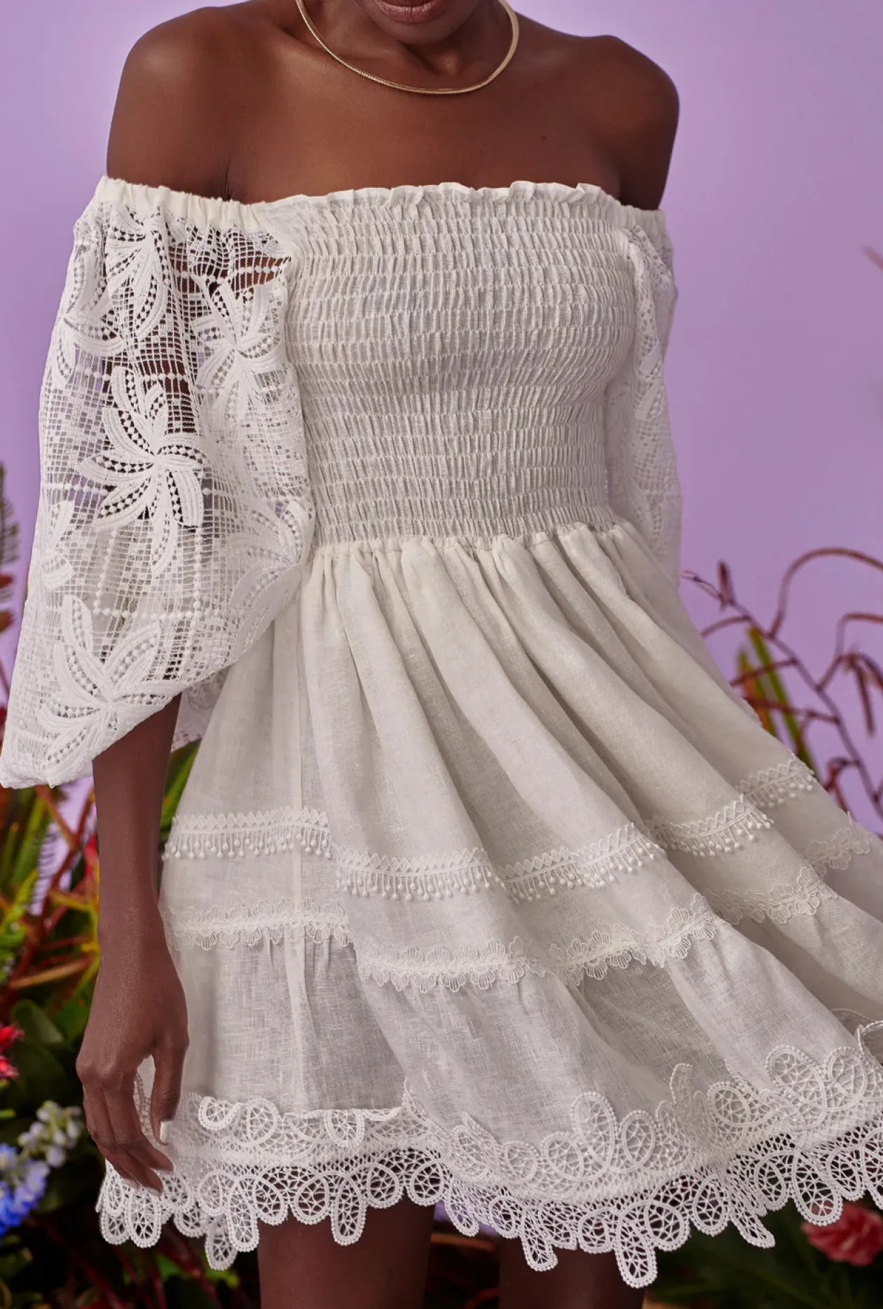 Waimari Ancora Mini Dress in White