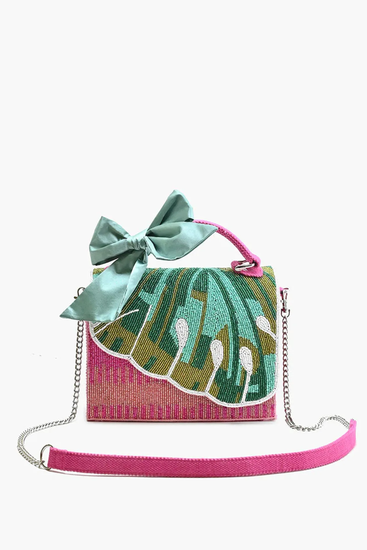 Water Lily Top Handle Bag