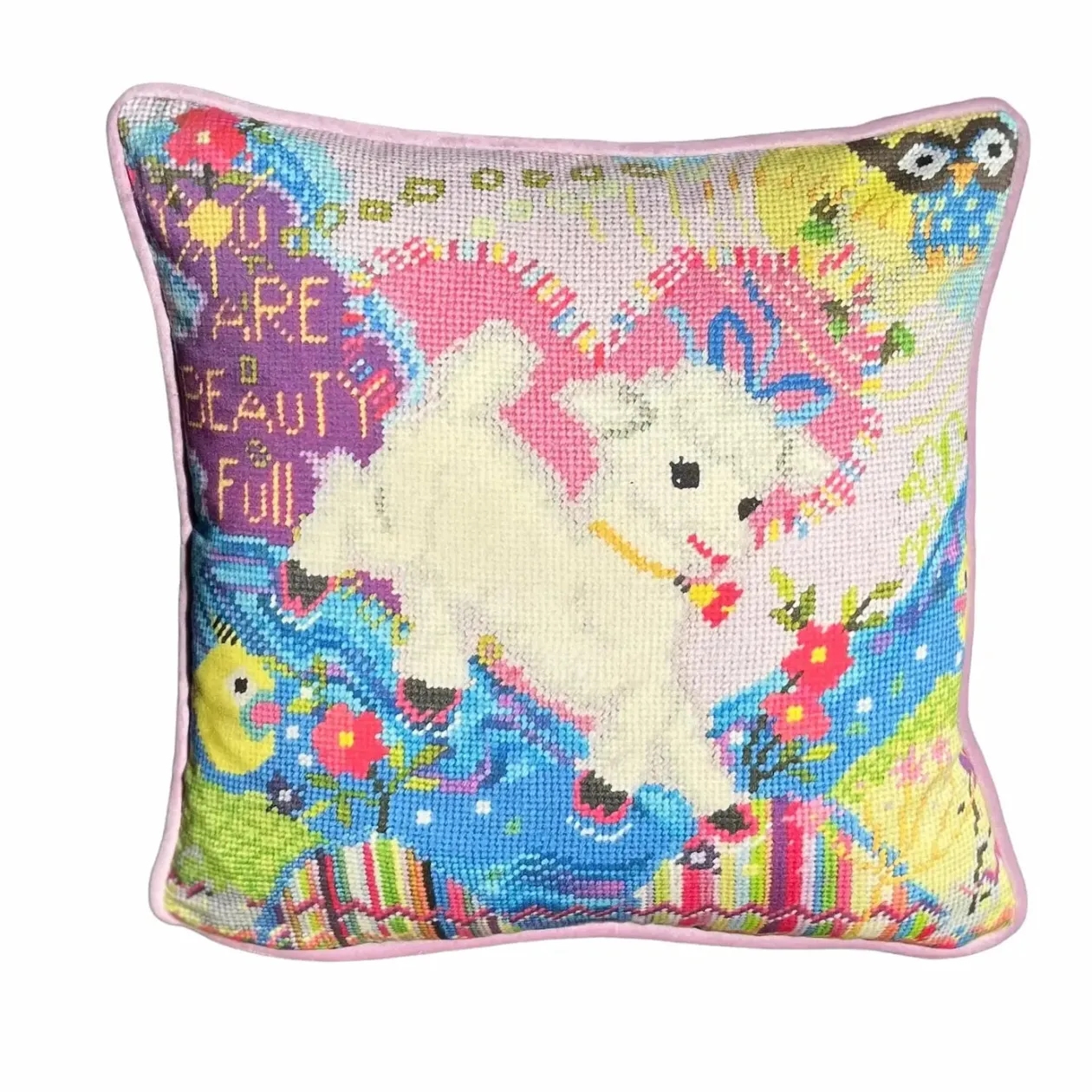 You Are Beauty-Full Organic Cotton Sateen Feather Down Pillow